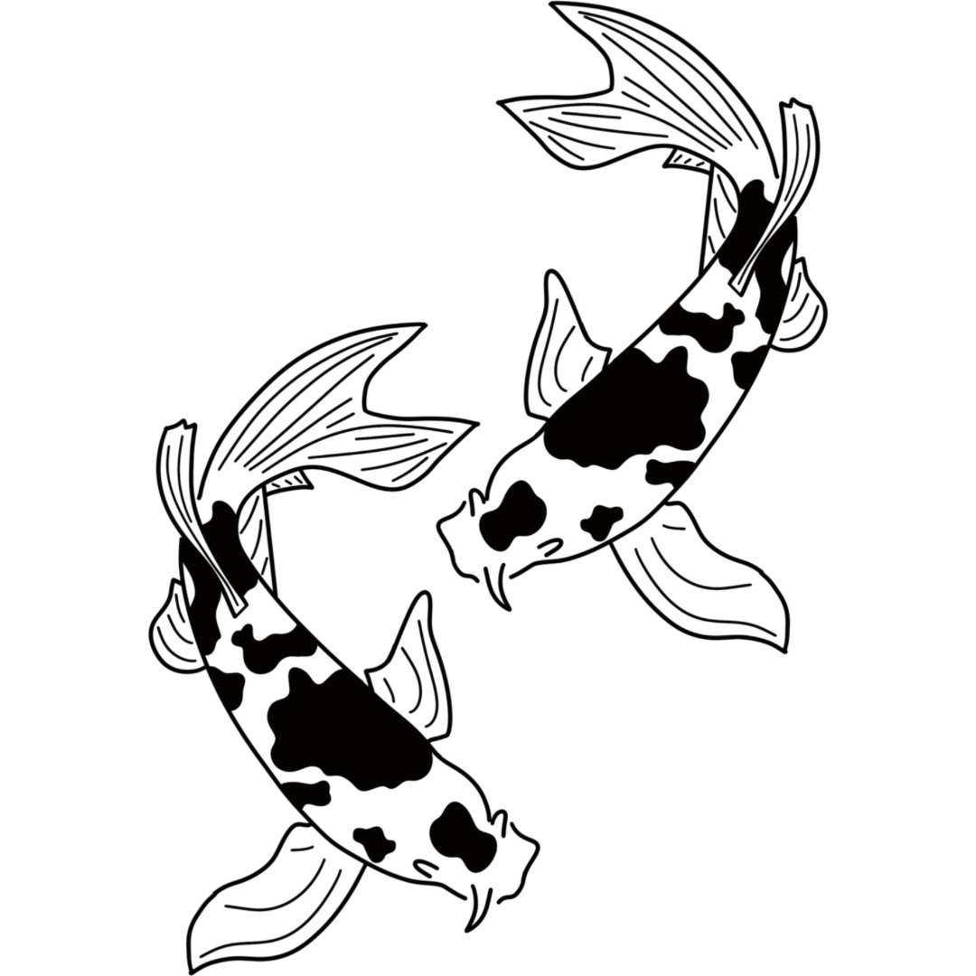 "Couple" Koi Sticker