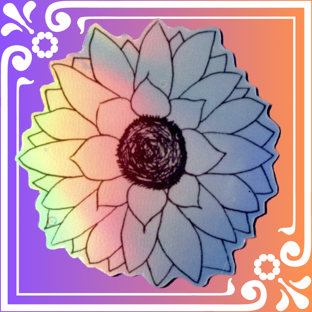 "Sunflower" Sketchbook Holographic Sticker