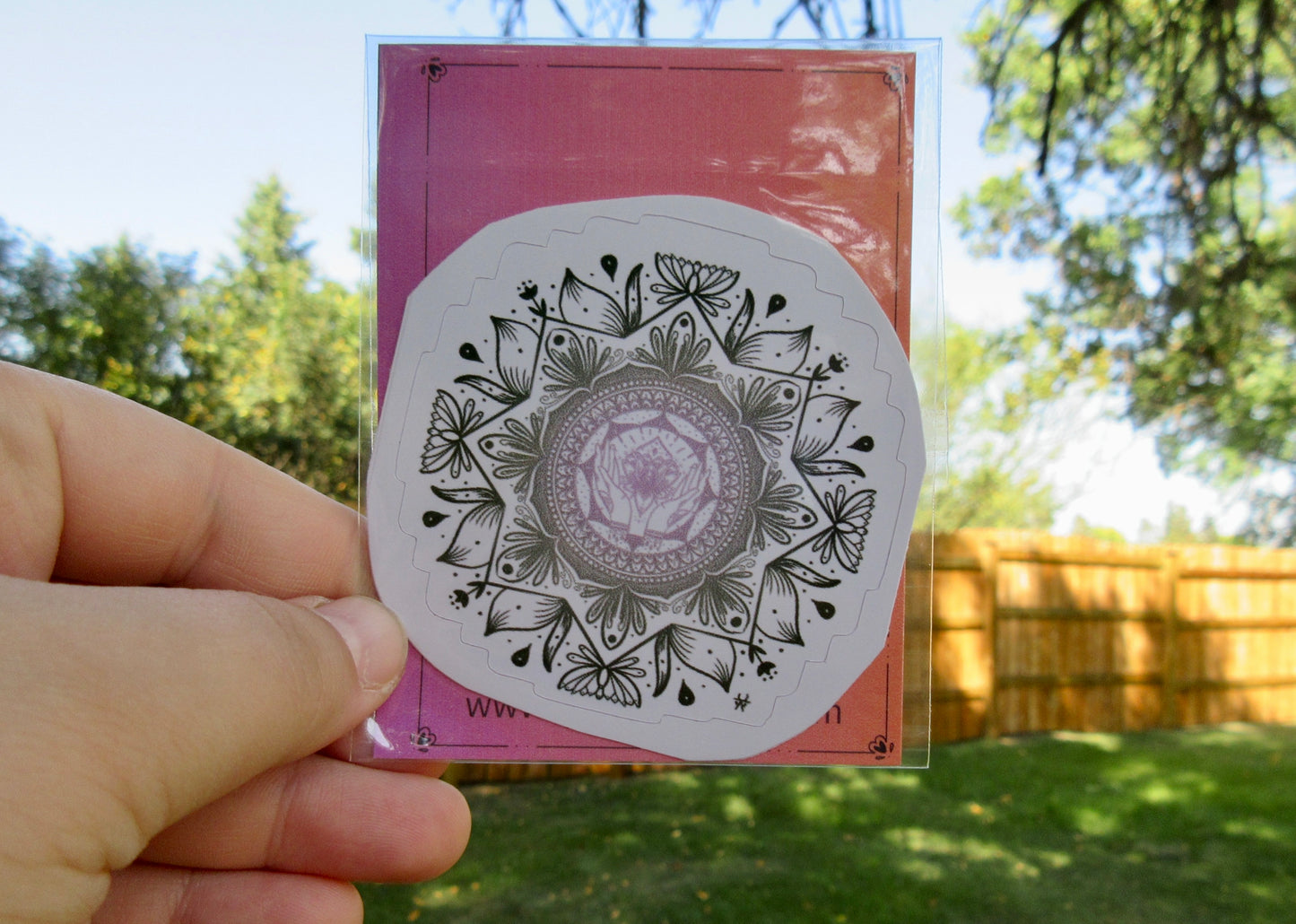 "Healing Waters" Lotus Mandala Sticker