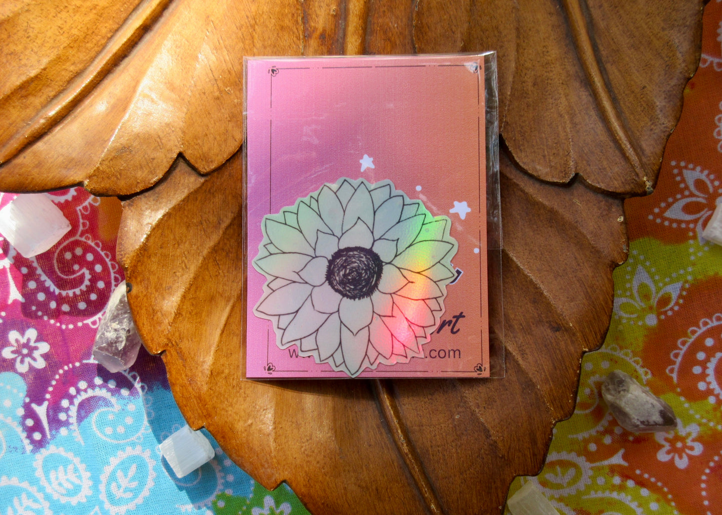 "Sunflower" Sketchbook Holographic Sticker