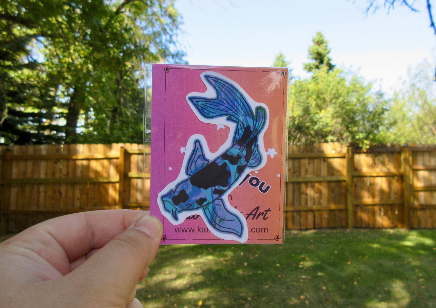 "Marble" Koi Matte Sticker