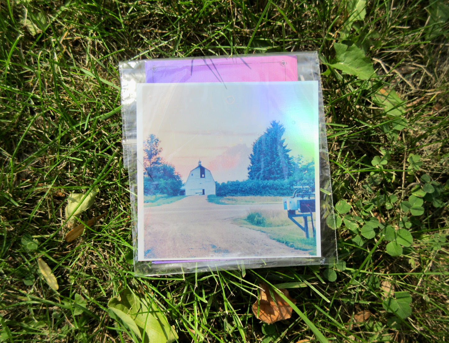 "Sanctuary" Barn Holographic Square Sticker