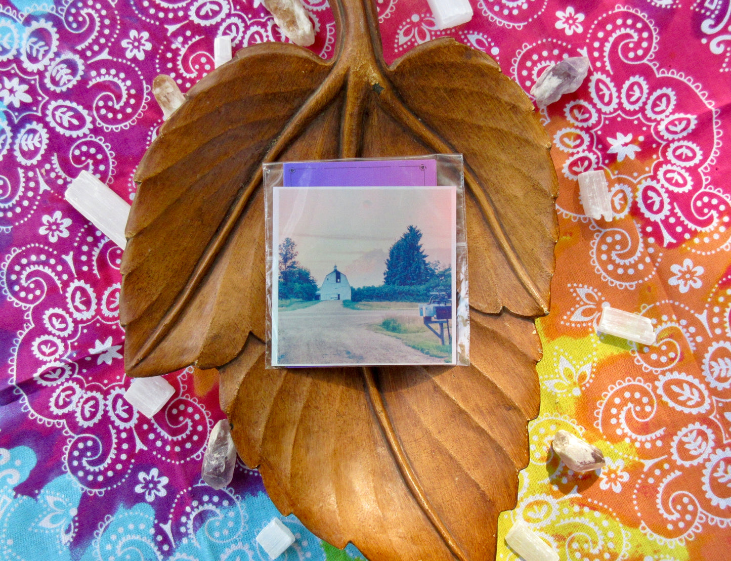 "Sanctuary" Barn Holographic Square Sticker