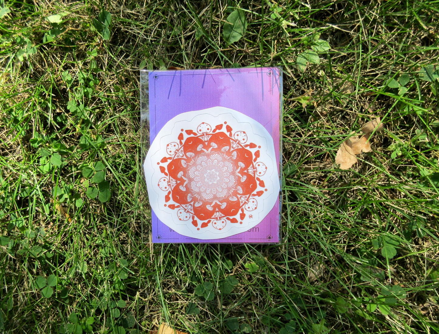 "The Mystic Mushroom" Mycelium Mandala Sticker