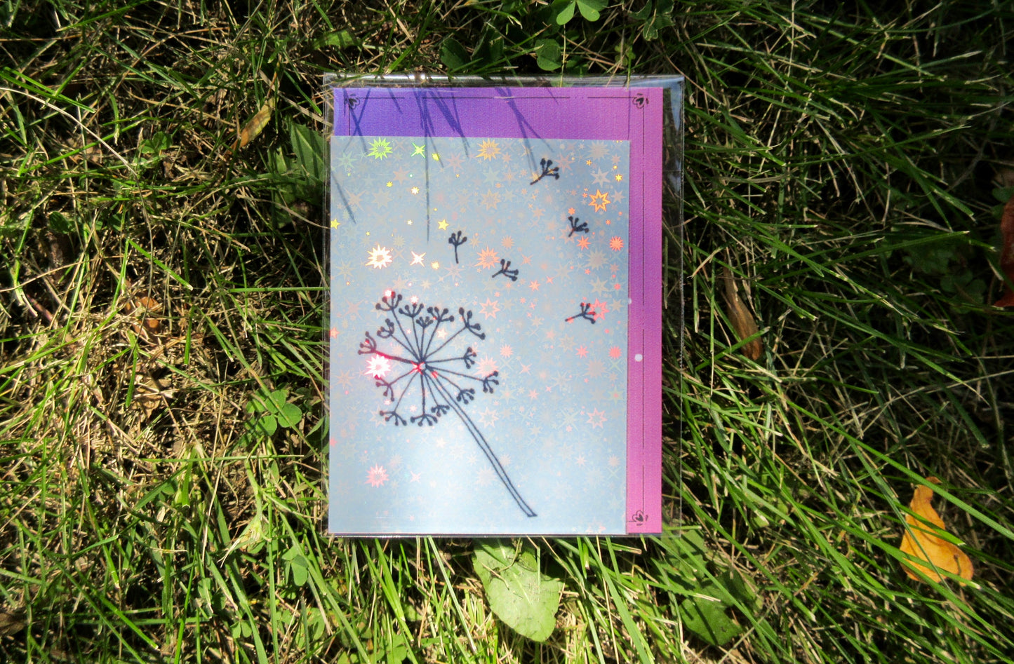 "Make a Wish" Dandelion Sketchbook Holographic Sticker