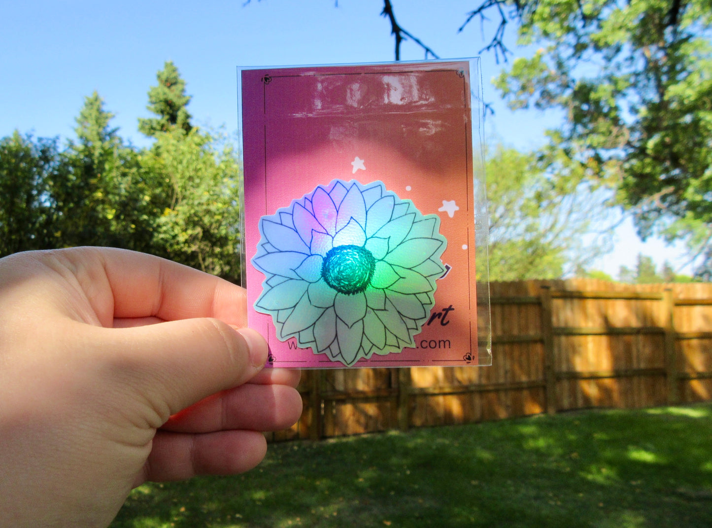 "Sunflower" Sketchbook Holographic Sticker